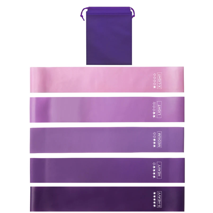 Faixas de Resistência Elásticas para Treinamento em Casa – Yoga, Pilates, Crossfit.