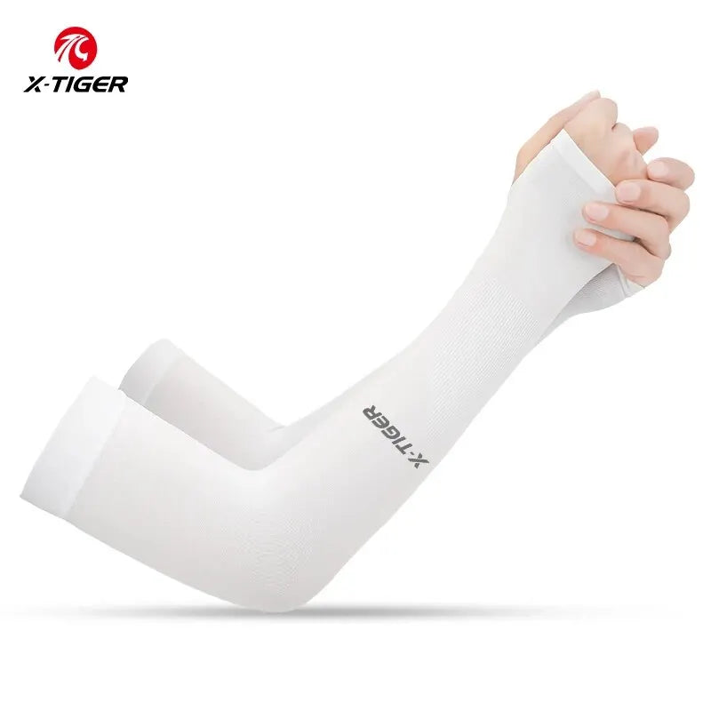 Braçadeira Esportiva Unissex X-TIGER – Proteção Solar UV, Tecido Ice, Respirável para Ciclismo, Corrida e Esportes ao Ar Livre