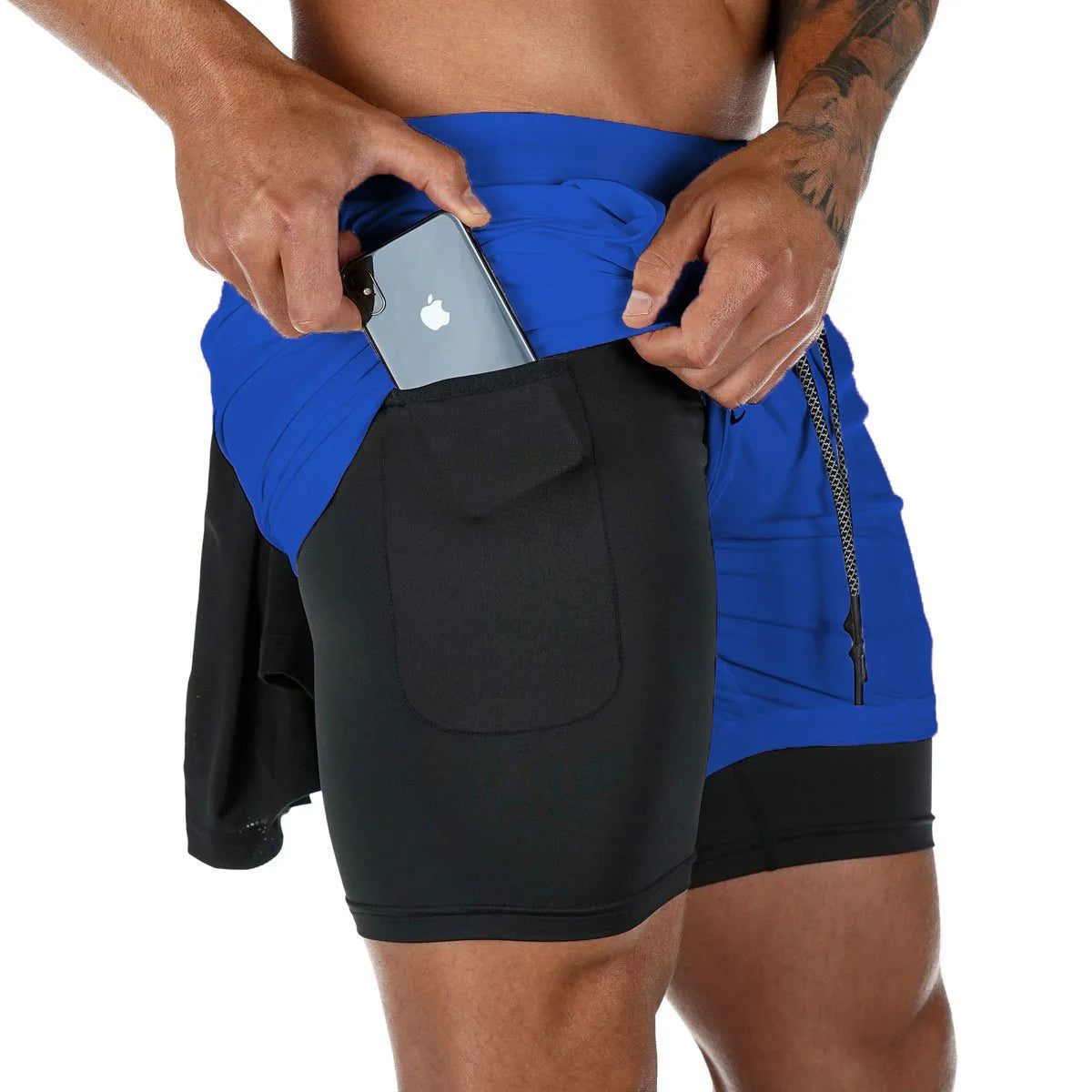 Short Masculino 2 em 1 Camo – Academia, Corrida e Treinos com Bolso Funcional