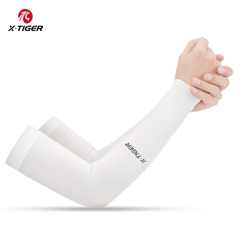 Braçadeira Esportiva Unissex X-TIGER – Proteção Solar UV, Tecido Ice, Respirável para Ciclismo, Corrida e Esportes ao Ar Livre
