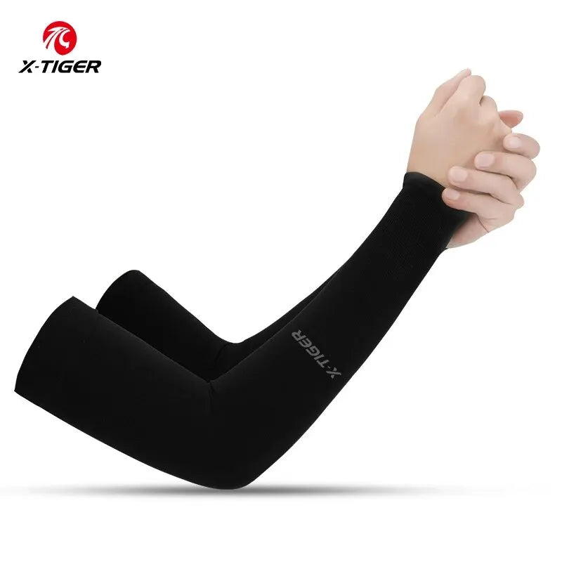 Braçadeira Esportiva Unissex X-TIGER – Proteção Solar UV, Tecido Ice, Respirável para Ciclismo, Corrida e Esportes ao Ar Livre