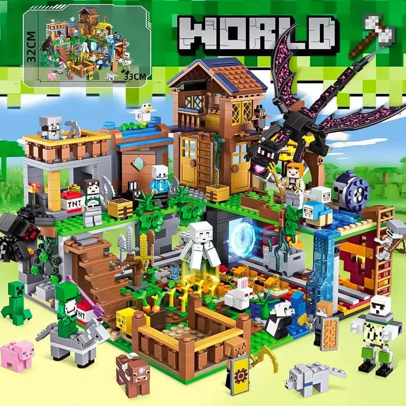 Blocos de Montar - A Grande Vila do Minecraft | Estilo Lego