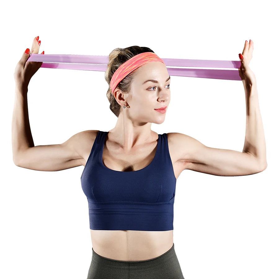 Faixas de Resistência Elásticas para Treinamento em Casa – Yoga, Pilates, Crossfit.