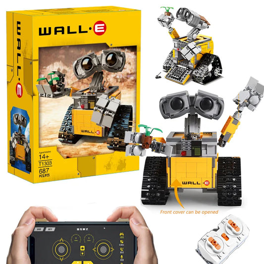 Robô WALL-E de Montar - Versão Estática ou com Controle Remoto/APP