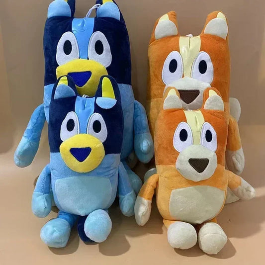 Pelúcias da Família Bluey - Bluey, Bingo, Bandit e Chilli!