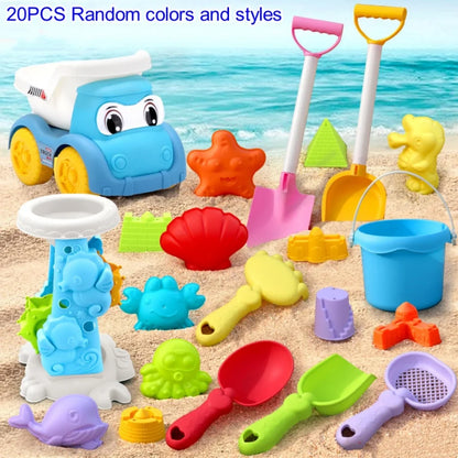 Kit de Brinquedos de Praia Infantil Completo com Carrinho e Acessórios